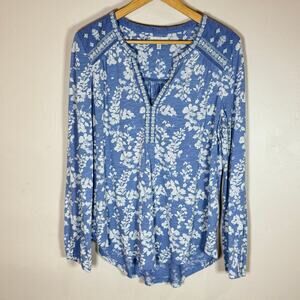 Lucky Brand Blue Floral Blouse